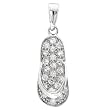 CZ Sterling Silver Sandal Pendant