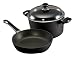 Scanpan Classic Ceramic Titanium 6-1/2-Quart Covered Stock Pot with Bonus 10-1/4-Inch Open Saut Pan