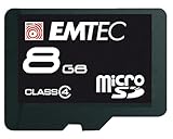 EMTEC 8 GB Class 4 60x microSDHC Flash Memory Card with SD Adapter
