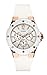 GUESS Women's U12652L1 Carbon-Fiber Inspired White & Rose Gold-Tone Sport Watch
