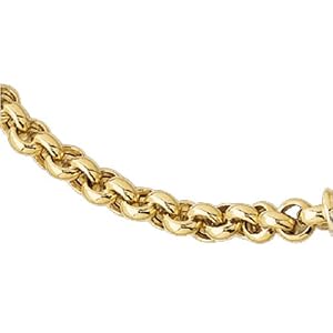 14kt Yellow Gold Hollow Rolo Fashion Bracelet