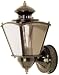 Tools & Hardware : Designers Edge L-2552OB 15-1/2-Inch Dual Eye Motion-Activated Outdoor One-Light Upward Wall Sconce, Oiled Bronze with Beveled Glass