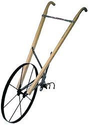 Earthway 6500W High Wheel Garden Cultivator with 24-Inch Steel Wheel and Wood Handle