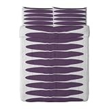 Ikea Designer Comforter / Duvet Set with 2 Pillowcases, Full/queen, 100% Cotton, Lilac/White