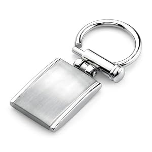 Sophisticated Choice: Surgical Stainless Steel Rectangular Brushed Finish Key Ring for Men