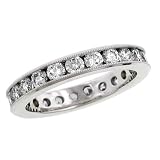 Channel Diamond Eternity Band with Milgrain 1.85cttw