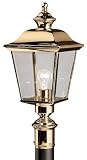 Kichler Lighting 9913PB Shore Post Mount Light, Polished Brass