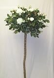 Artificial Rose Lady Ball Tree - 120cm - Real Wood Stem