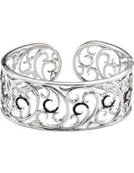 Clevereves Sterling Silver 1 3 Ct Tw Genuine Spinel & Diamond Hinged Cuff Bracelet