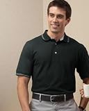 Harriton Mens S/S Jersey Polo with Tipping