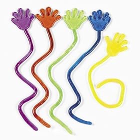 Vinyl Glitter Sticky Hands 1 1/4" (6 dz)