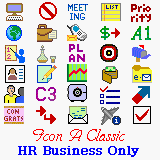 Hi-Res BUSINESS ONLY Collection of Icons for Agendus/Datebk5/GreatDates/SplashID/MonthPlanner downloadable Software
