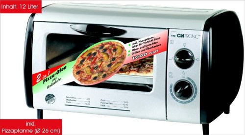 Childrens Toyshop  Küche & Haushalt : Clatronic PO 2790 Mini-Pizza-Ofen 12 L silber-schwarz