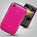 COVERS CASES 8520 CURVE BLACKBERRY HOT PINK TRANSPARENT BACK COVER CASE AND SCREEN PROTECTOR Accessories for mobile phones by Oliviasphones