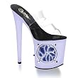 8 Inch High Platform Stripper Shoe Sexy Light Up Shoes UV Reactive Black Light Neon White
