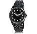 FMD Black Dial Crystal Hour Markers Black IP Bracelet Men's Watch FMDPU015