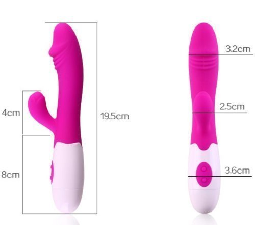 Eforstore Hot Soft Waterproof Silence Organism Thrusting Magic Wand Av Stick Mute Designed Silicone Multi Speed Vibrator Vibration Vibrating G-Spot Stimulator Double Daul Stimulators Personal Massager Rods Vagina Clit Clitorial Stimulation Powerful Vibe emale Masturbation Toy for Women Sex (Random Color)