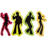 Retro 70's Silhouettes Party Accessory (1 count) (4/Pkg)