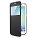 Galaxy S6 Edge Case, Pasonomi® [Smart Window View] Samsung Galaxy S6 Edge Folio Wallet Case - Slim Flip Leather Case for Samsung Galaxy S6 Edge Smartphone (Black)