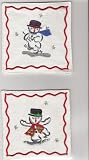Singin' in the Snow Snowman Cocktail Squares Set by