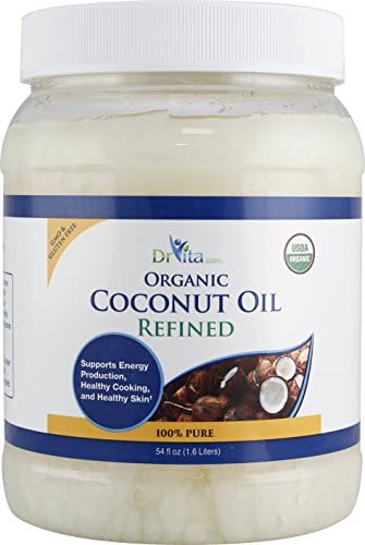 DrVita Refined Coconut Oil, Organic, 54-Fluid ounces
