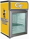 Georgia Tech Yellow Jackets Logo Refrigerated Glass Door Cooler