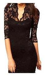 V-neck Lace Mini Dress 