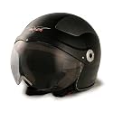 VCAN Milano Black Extra Large European Styled Scooter Helmet