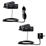 Essential Kit for the Panasonic HDC-TM90 Camcorder includes a Car and Wall Charger - uses Gomadic TipExchange Technology