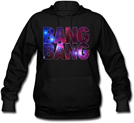 Today's Deals Bang Bang Galaxy Black Women Hoodie By avideld Medium