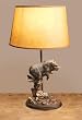 Bear Table Lamp with Faux Leather Shade