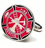 Firemens Shield Cufflinks - Fire Fighter Themed Formal Wear - Cufflinks Firemens Shield Cufflinks - Fire Fighter Themed Formal Wear - Cufflinks