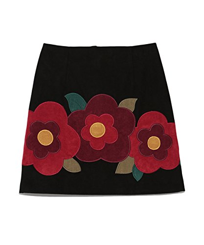 (リリーブラウン)Lily Brown フラワー台形スカート