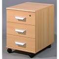 Pharao24 Rollcontainer mit 3 Schubk�sten Buche