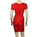 Meilun Women's Rayon Sexy Short Sleeve Square Neck Bandage Dress Red