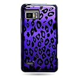 WIRELESS CENTRAL Brand Hard Snap-on Shield With PURPLE BLACK LEOPARD Design ....
