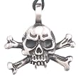 Skull And Crossbones Pewter Pendant Necklace