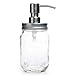 Vintage Inspired Mason Jar with Silver Pump and Lid for Dispensing Soaps and Decorating Homes