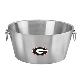 NCAA Georgia Bulldogs Doublewall Insulated Stainless Steel Party Tub, 19-Inch