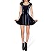 Sheoutfit Women's Hot Velvet Short Sleeve Cheerleader Skirt Dress