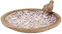 Esschert Design USA Ceramic Birdbath-Blue/White