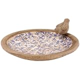 Esschert Design USA Ceramic Birdbath-Blue White by Esschert Design USA