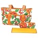 Tangerine Floral Tommy Hilfiger Canvas Baby Tote Diaper Bag