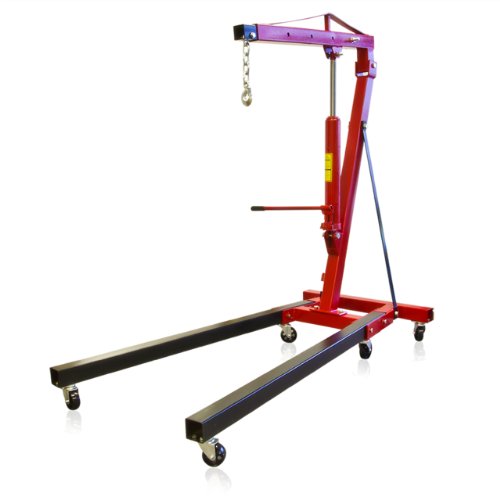 jukaian >> New 2 Ton Engine Hoist Cherry Picker Ship Crane Folding Lift