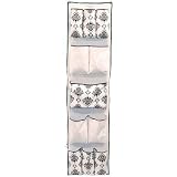 Bracken Creek 11-Pocket Hanging Wall Organizer - Black Damask Print