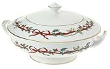 Royal Worcester Holly Ribbons 7-Cup Vegetable Dish and Cover