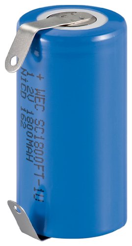 Wentronic L&ouml;tfahne NiCd Akku (SUB-C 1, 2V, 1800 mAh, Flattop)