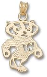 Logo Art Wisconsin Badgers Sterling Silver Team Logo 3/4 Pendant