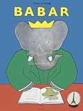 Babar Reading, Art Poster by de Brunhoff, size 23.50 x 31.50