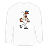 Long Sleeve T-shirt with golfer, caddy, golf, dog
